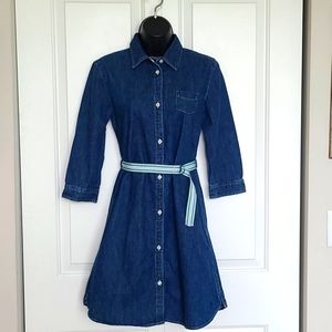 Gap  Junior kids denim dress blue Belted